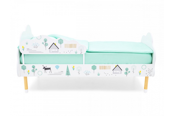 Кровать Stumpa Облако с бортиком рисунок Ферма