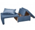 Кресло-кровать Милена велюр синий